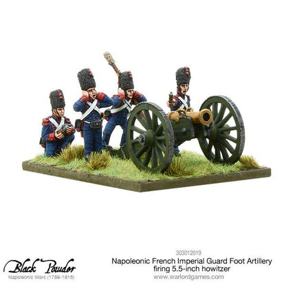 Black Powder: French - Napoleonic French Imperial Guard Foot Artillery firing howitzer