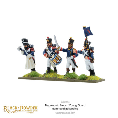 Black Powder: French - Napoleonic French Young Guard Command advancing