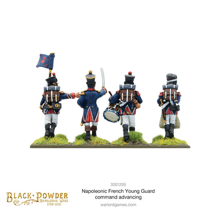 Black Powder: French - Napoleonic French Young Guard Command advancing