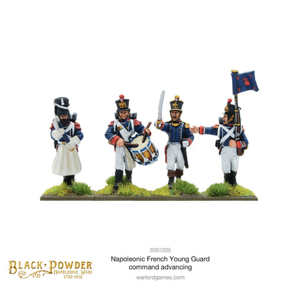 Black Powder: French - Napoleonic French Young Guard Command advancing