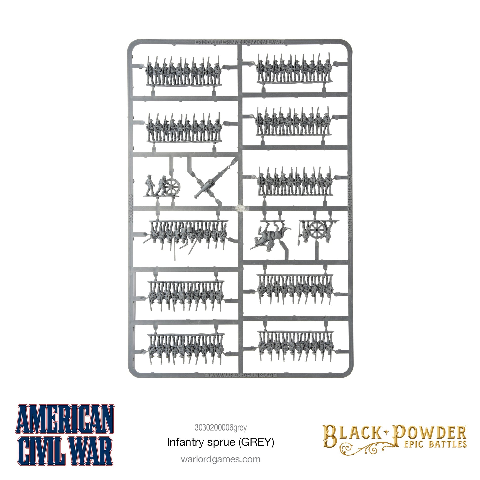 Epic Battles: American Civil War - American Civil War Infantry Sprue (Grey)