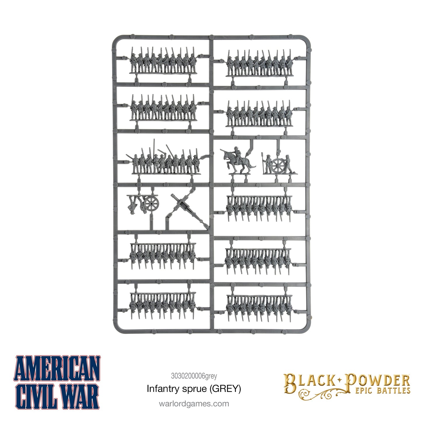 Epic Battles: American Civil War - American Civil War Infantry Sprue (Grey)