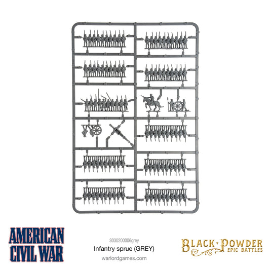 Epic Battles: American Civil War - American Civil War Infantry Sprue (Grey)