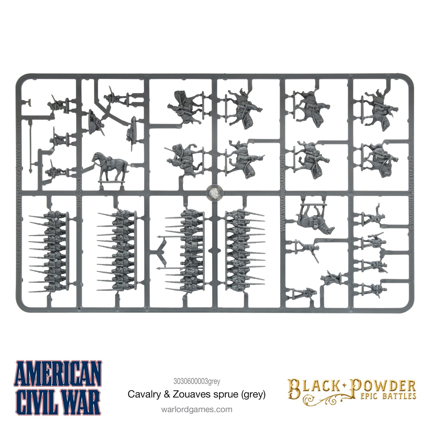 Epic Battles: American Civil War - Battles ACW Cavalry & Zouaves sprue (grey)