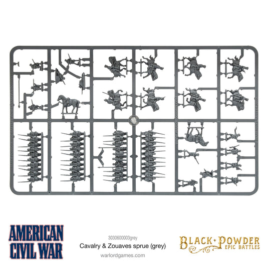 Epic Battles: American Civil War - Battles ACW Cavalry & Zouaves sprue (grey)