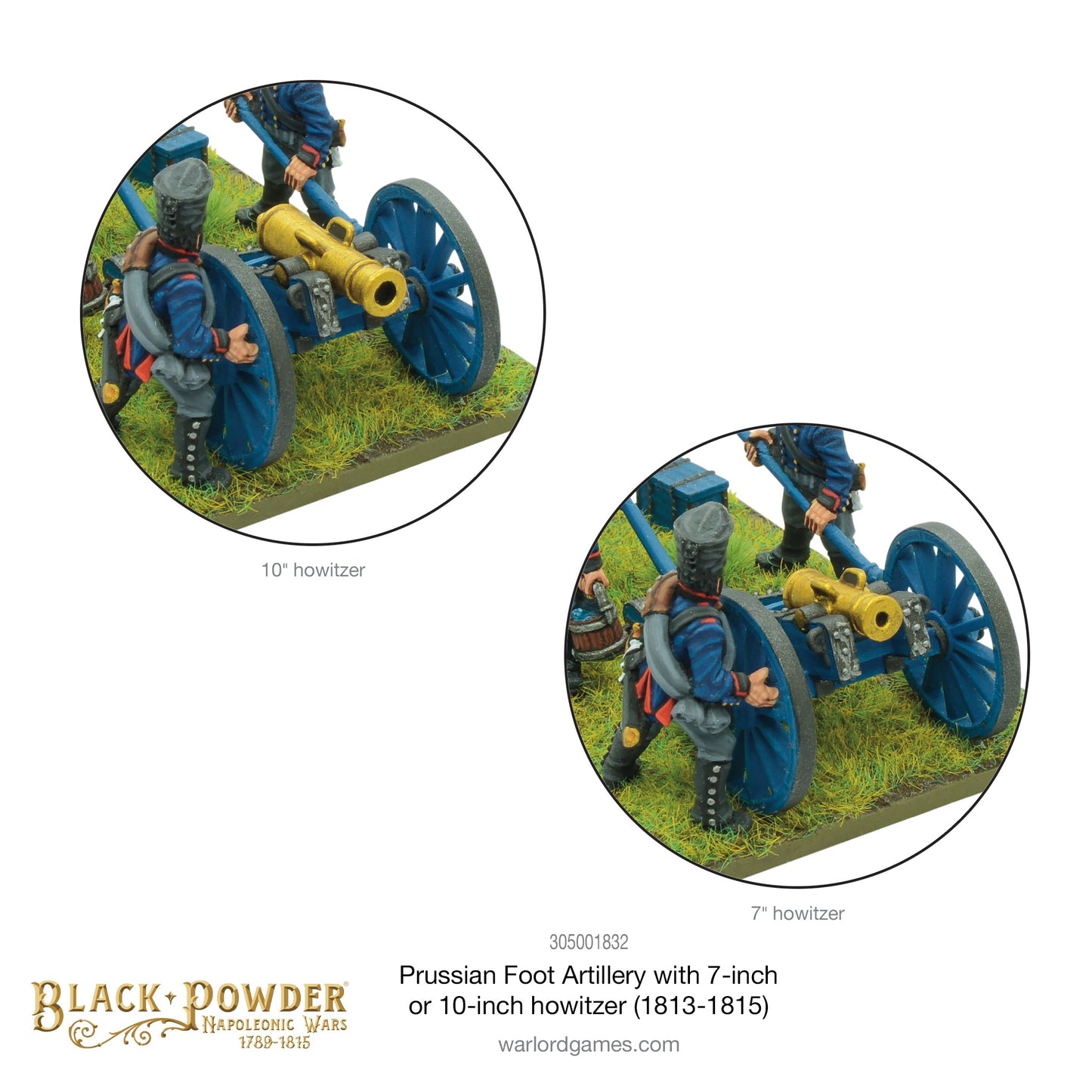 Black Powder: Prussians - Napoleonic Prussian Foot Artillery with 7 or 10-inch Howitzer (1813-1815)