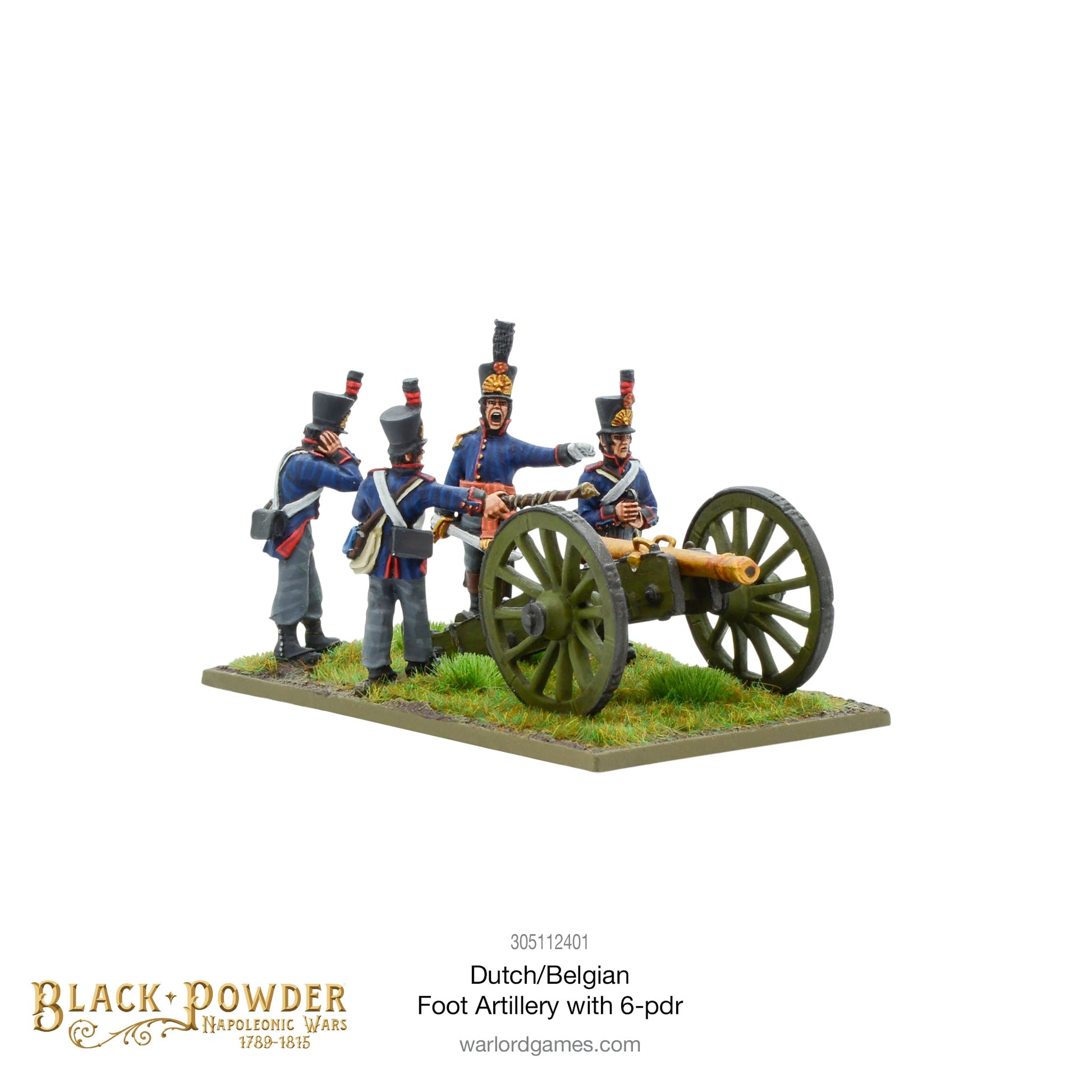 Black Powder: Napoleonic Dutch-Belgian Foot Artillery with 6-pdr