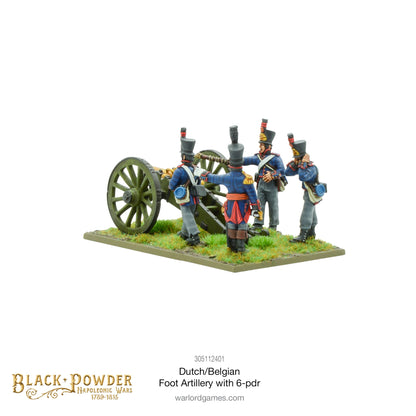 Black Powder: Napoleonic Dutch-Belgian Foot Artillery with 6-pdr
