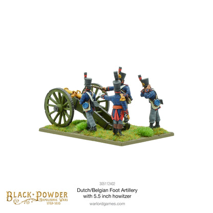 Black Powder: Napoleonic Dutch-Belgian Foot Artillery with 5.5-inch howitzer