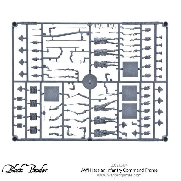 Black Powder: AWI Hessian Infantry Command Sprue