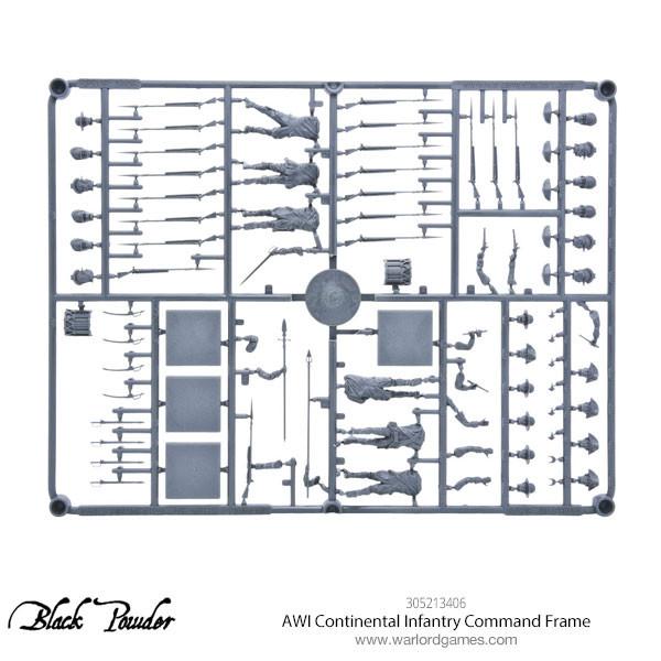 Black Powder: AWI Continental Infantry Command Sprue