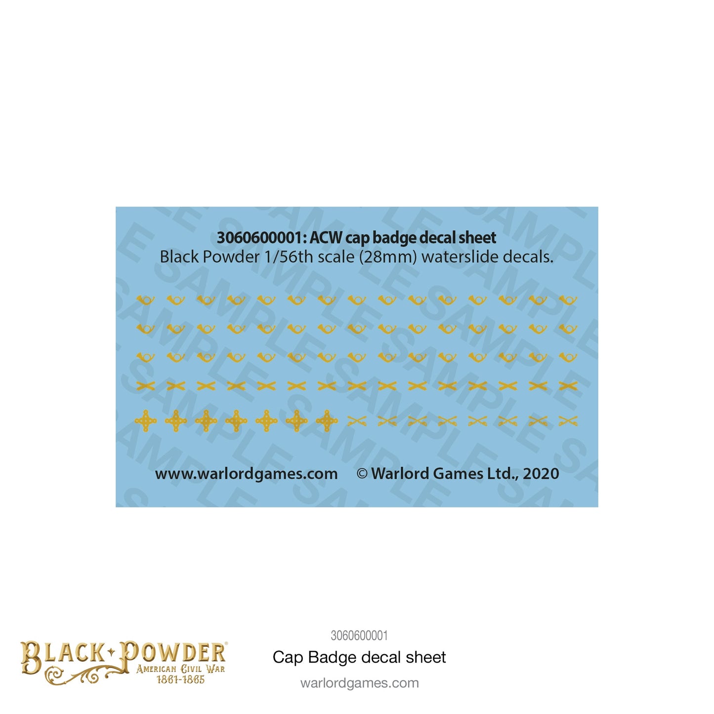 Black Powder: ACW Cap badge Decal Sheet