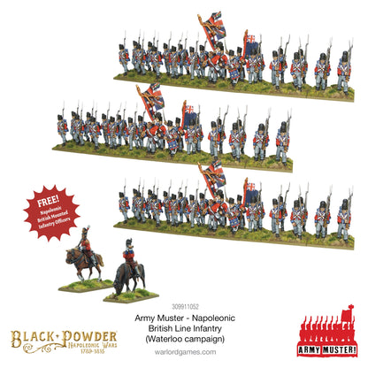 Black Powder: British - Army Muster: Napoleonic British Line Infantry (Waterloo Campaign)