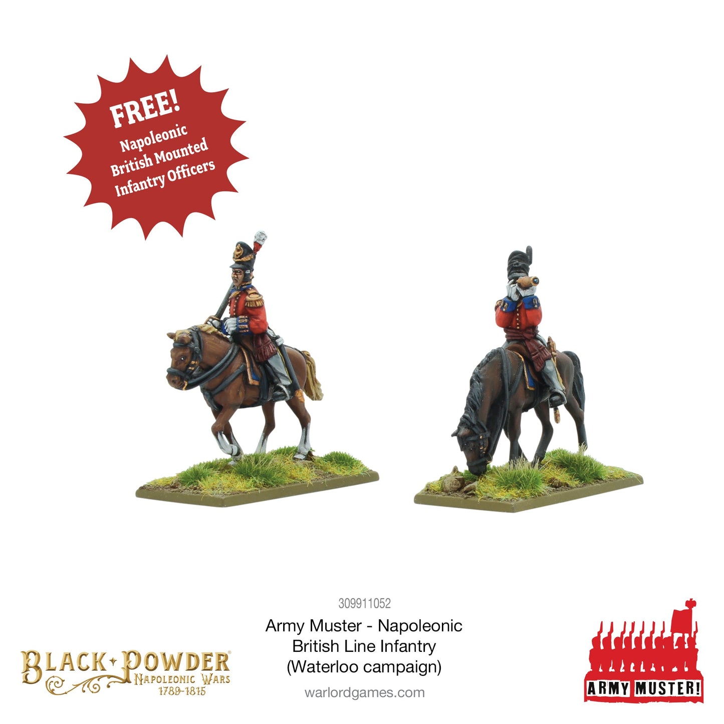 Black Powder: British - Army Muster: Napoleonic British Line Infantry (Waterloo Campaign)