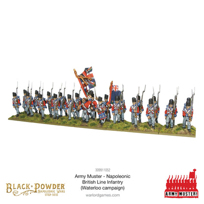 Black Powder: British - Army Muster: Napoleonic British Line Infantry (Waterloo Campaign)