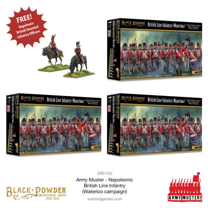 Black Powder: British - Army Muster: Napoleonic British Line Infantry (Waterloo Campaign)