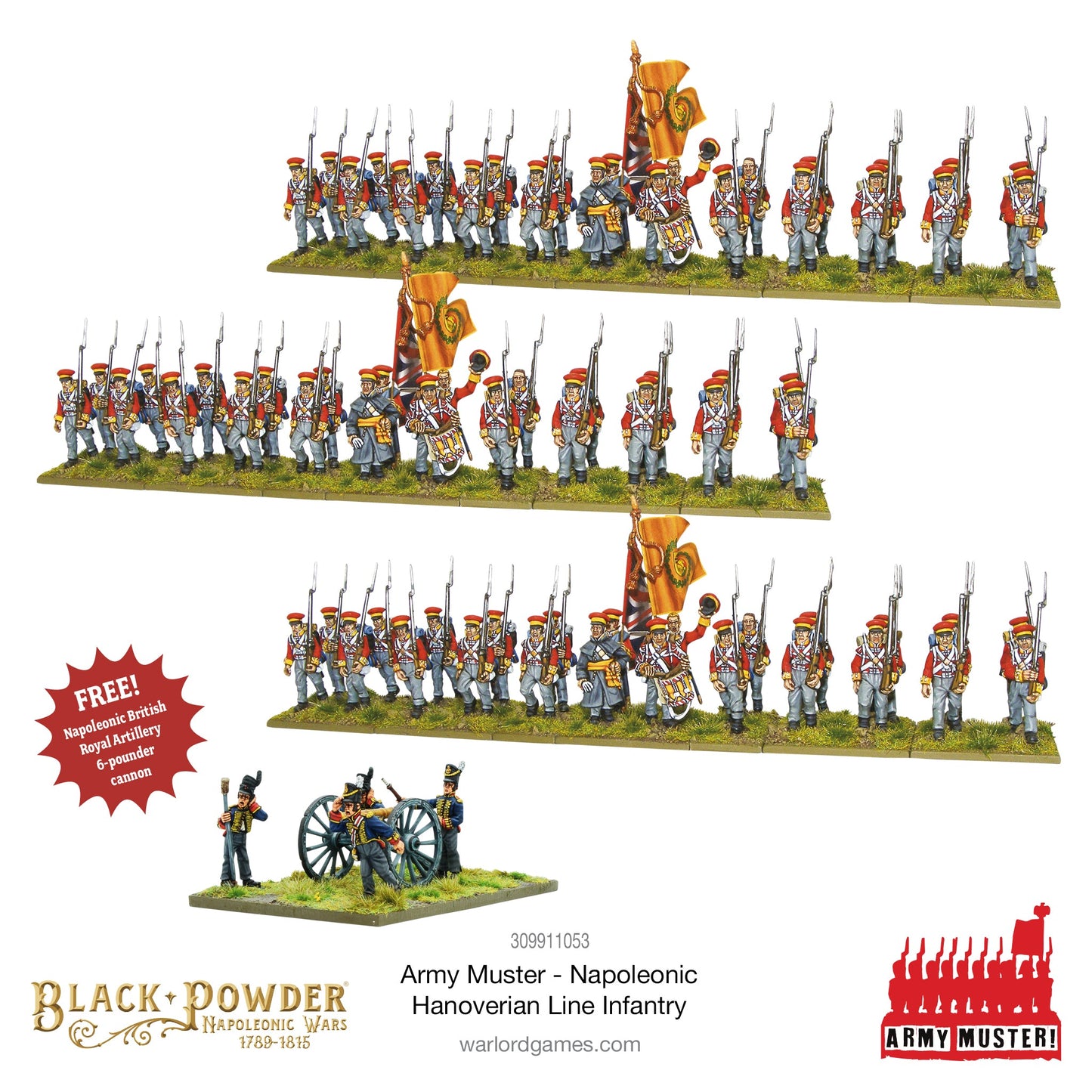 Black Powder: British - Army Muster: Napoleonic Hanoverian Line Infantry