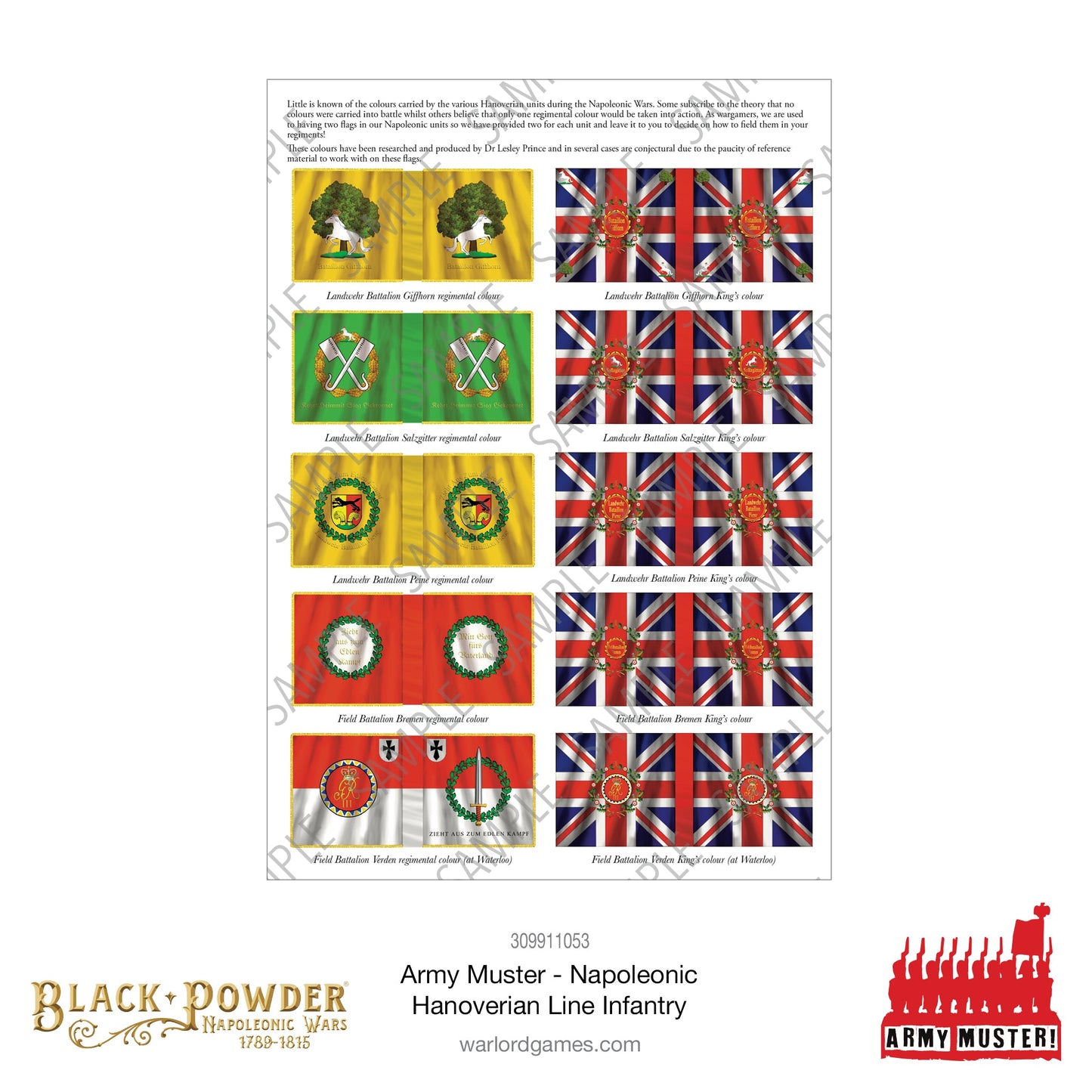 Black Powder: British - Army Muster: Napoleonic Hanoverian Line Infantry