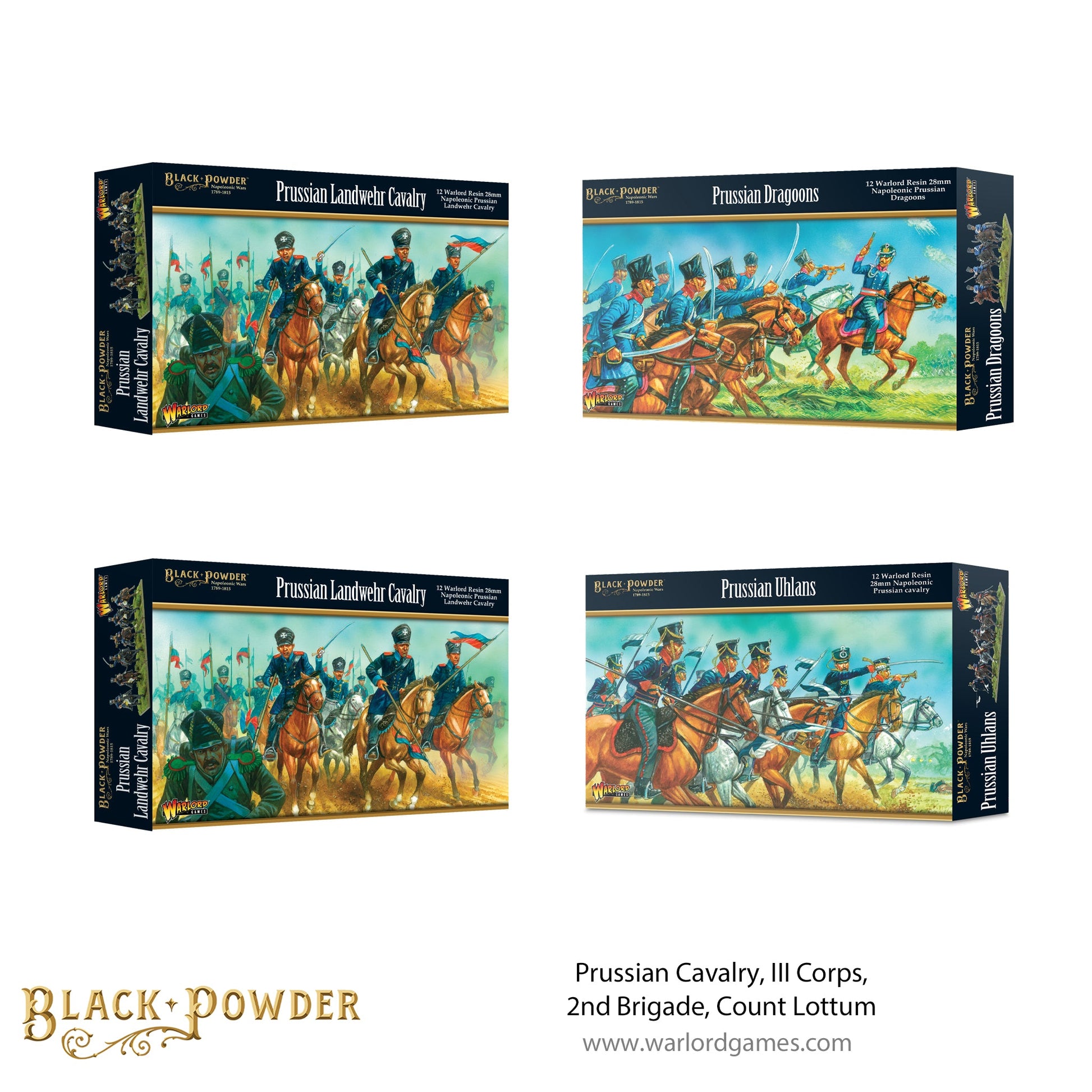 Black Powder: Prussians - Prussian Cavalry, III Corps, 2nd Brigade, Count Lottum