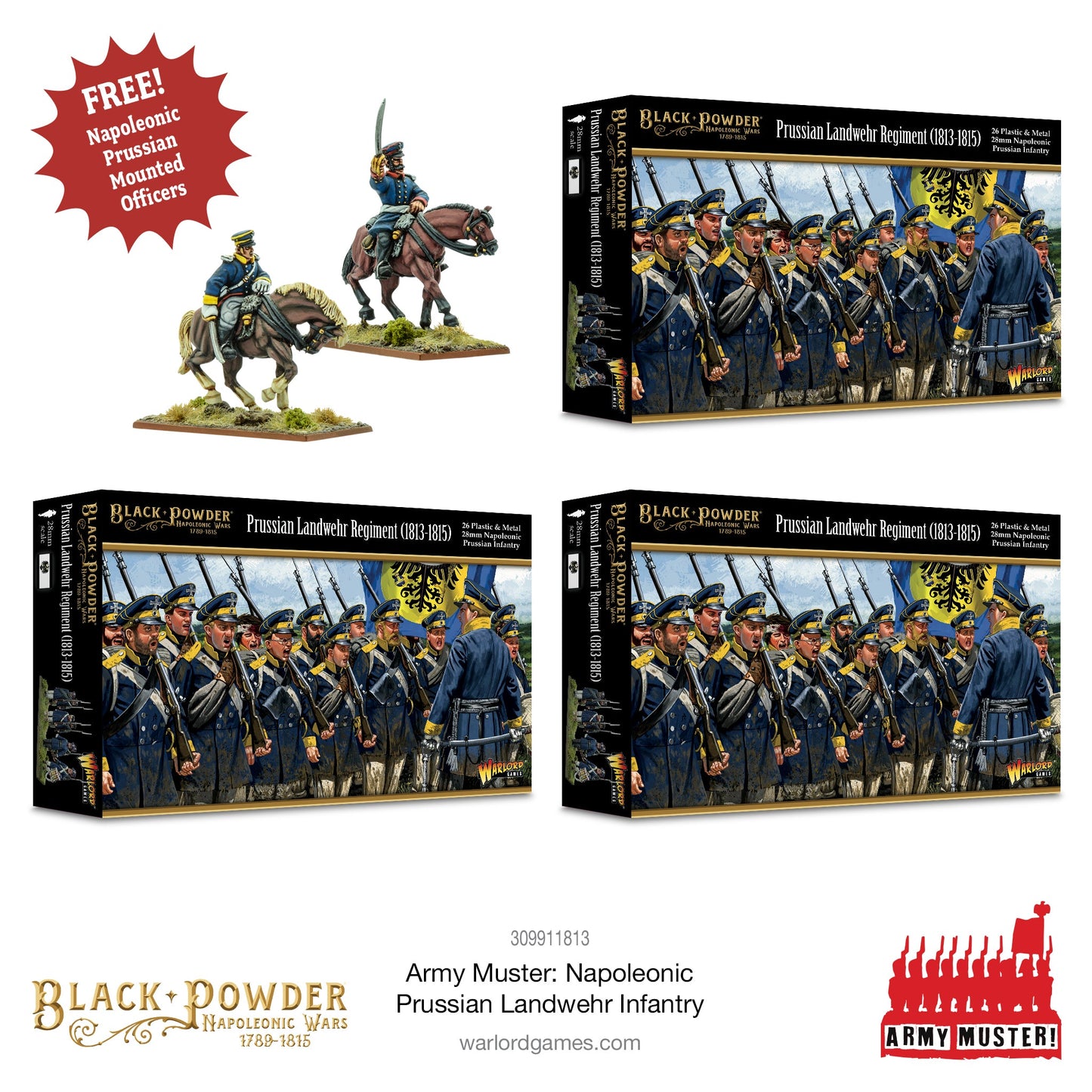Black Powder: Prussians - Army Muster: Napoleonic Prussian Landwehr Infantry