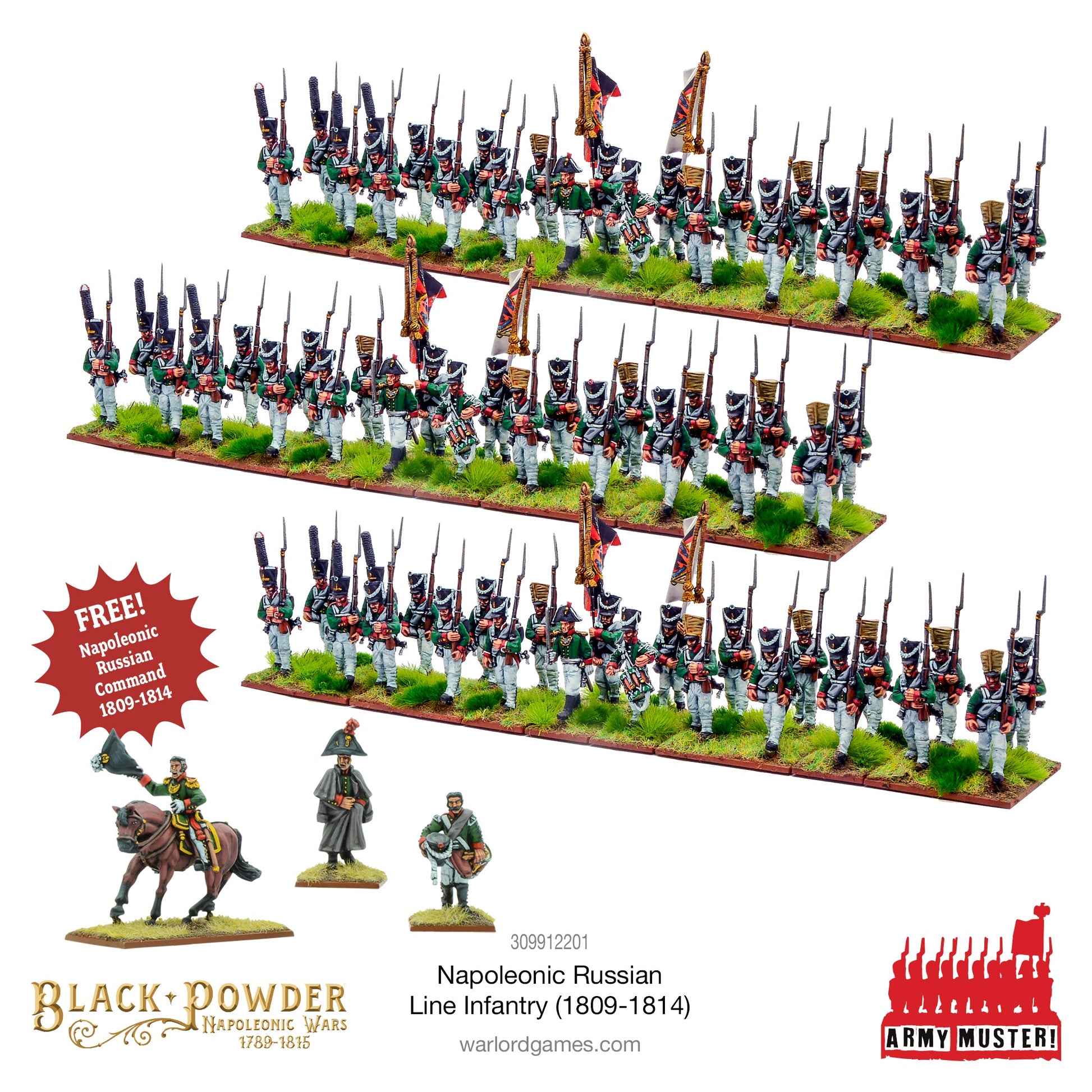 Black Powder: Army Muster: Napoleonic Russian Line Infantry (1809-1814)