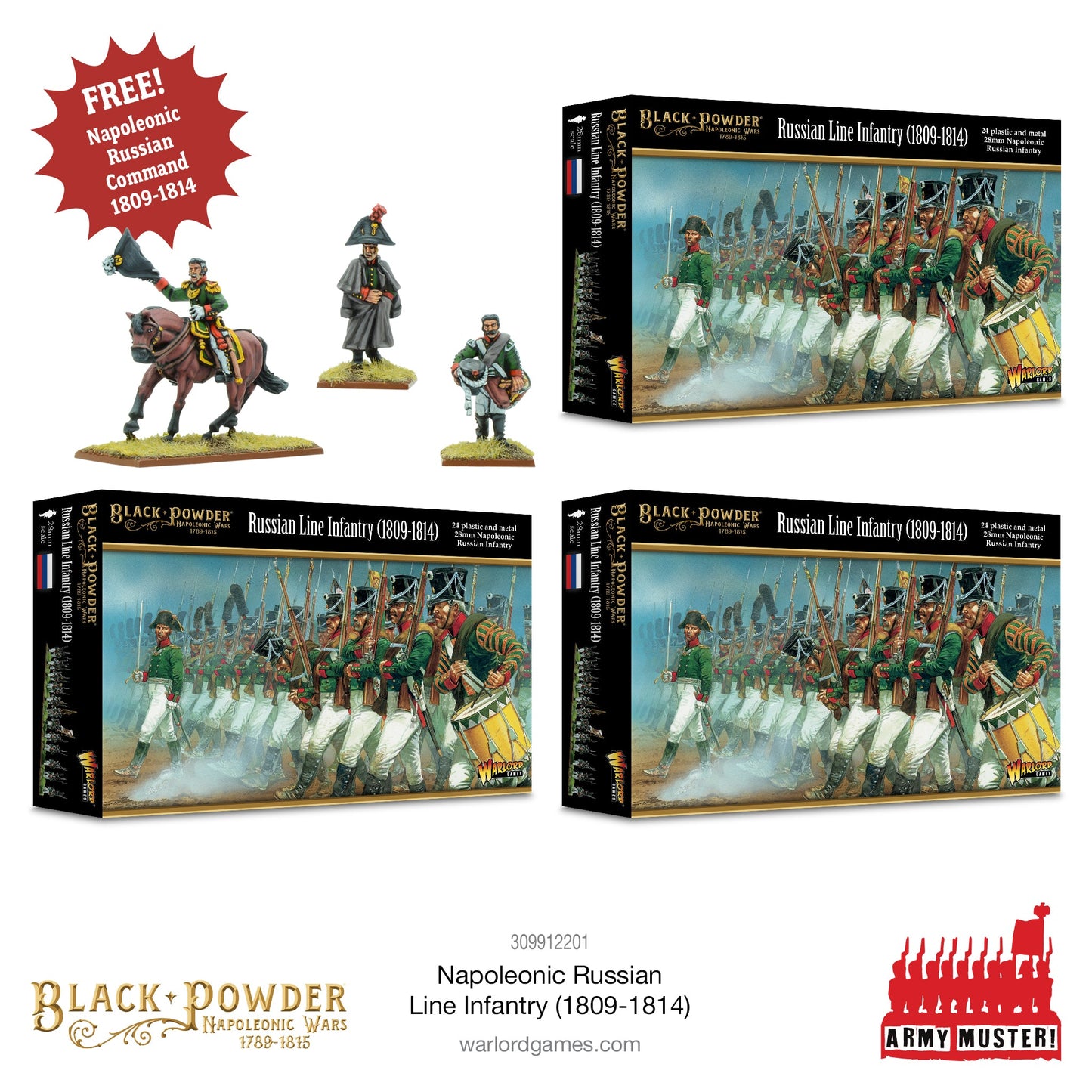 Black Powder: Army Muster: Napoleonic Russian Line Infantry (1809-1814)