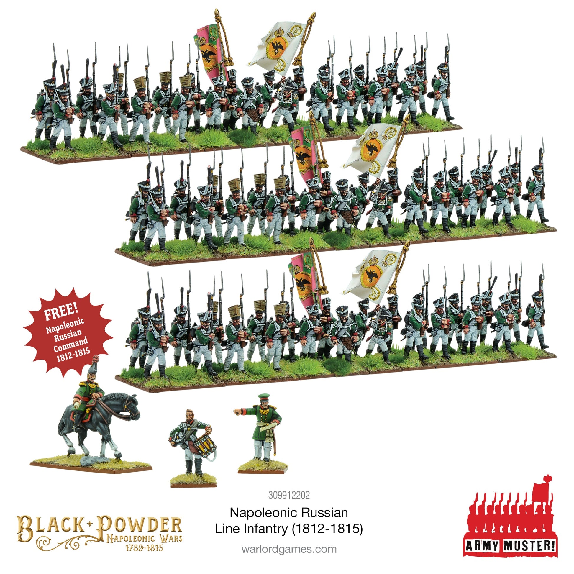 Black Powder: Army Muster: Napoleonic Russian Line Infantry (1812-1815)