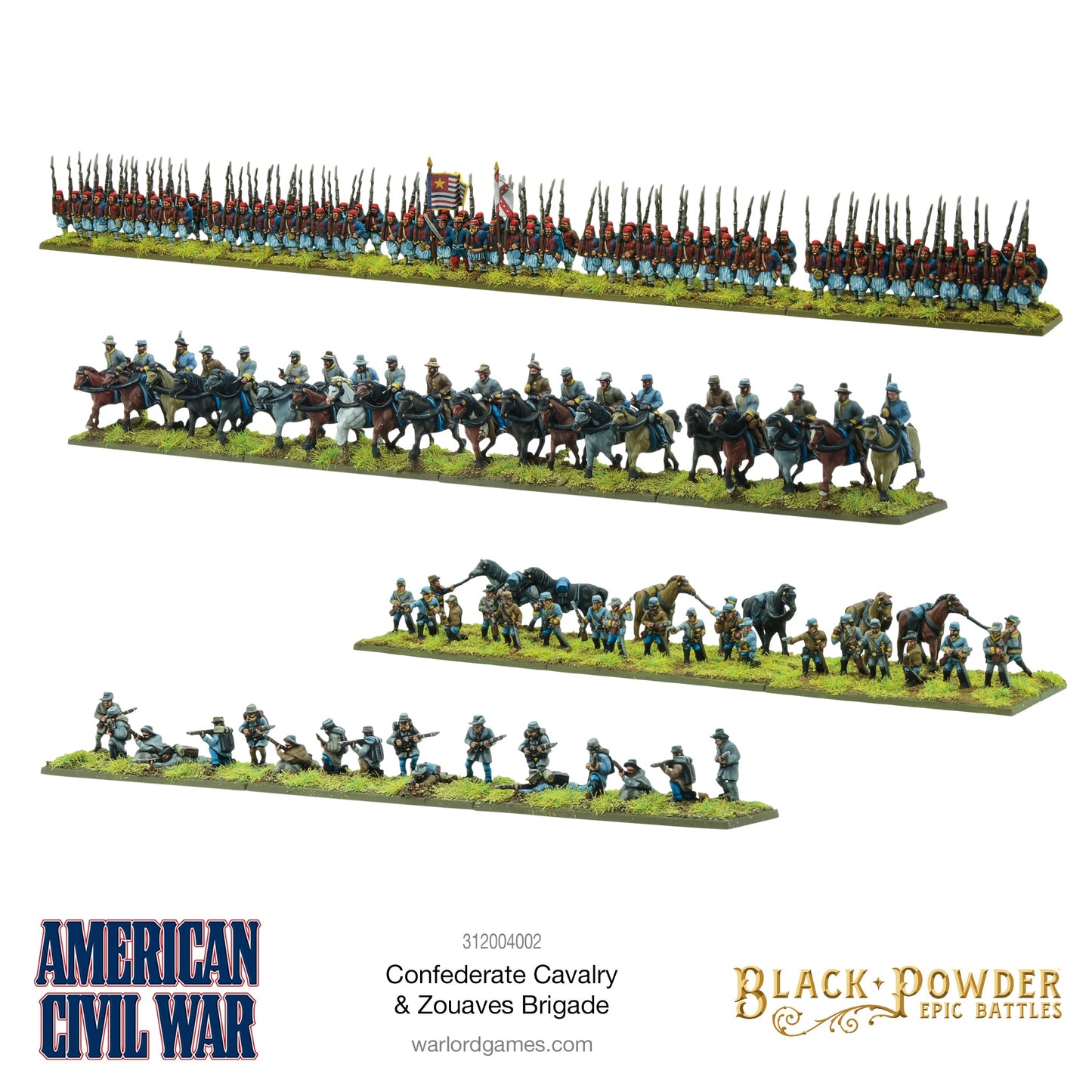 Epic Battles: American Civil War - Battles - American Civil War Confederate Cavalry & Zouaves Brigade