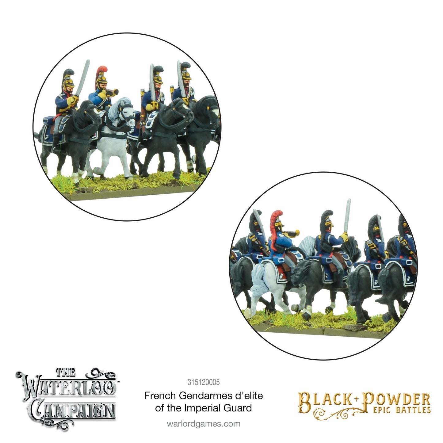 Black Powder: French - Battles: Waterloo - French Gendarmes d'elite of the Imperial Guard