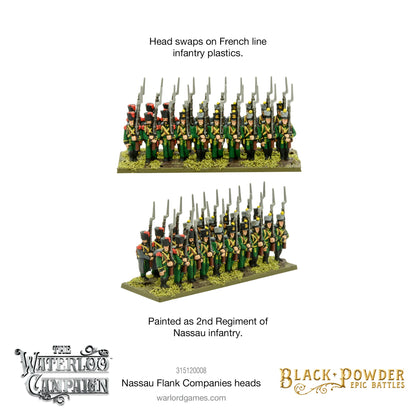 Black Powder: British - Battles - Nassau Flank Companies heads