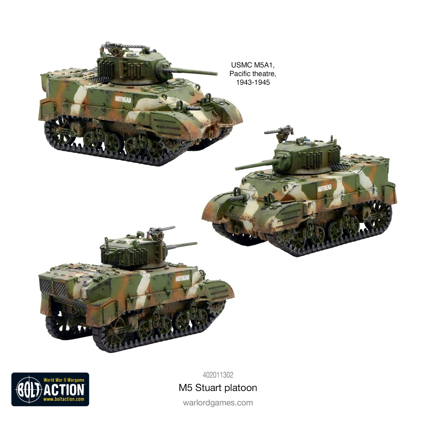 Achtung Panzer!: British Tanks - M5 Stuart Platoon