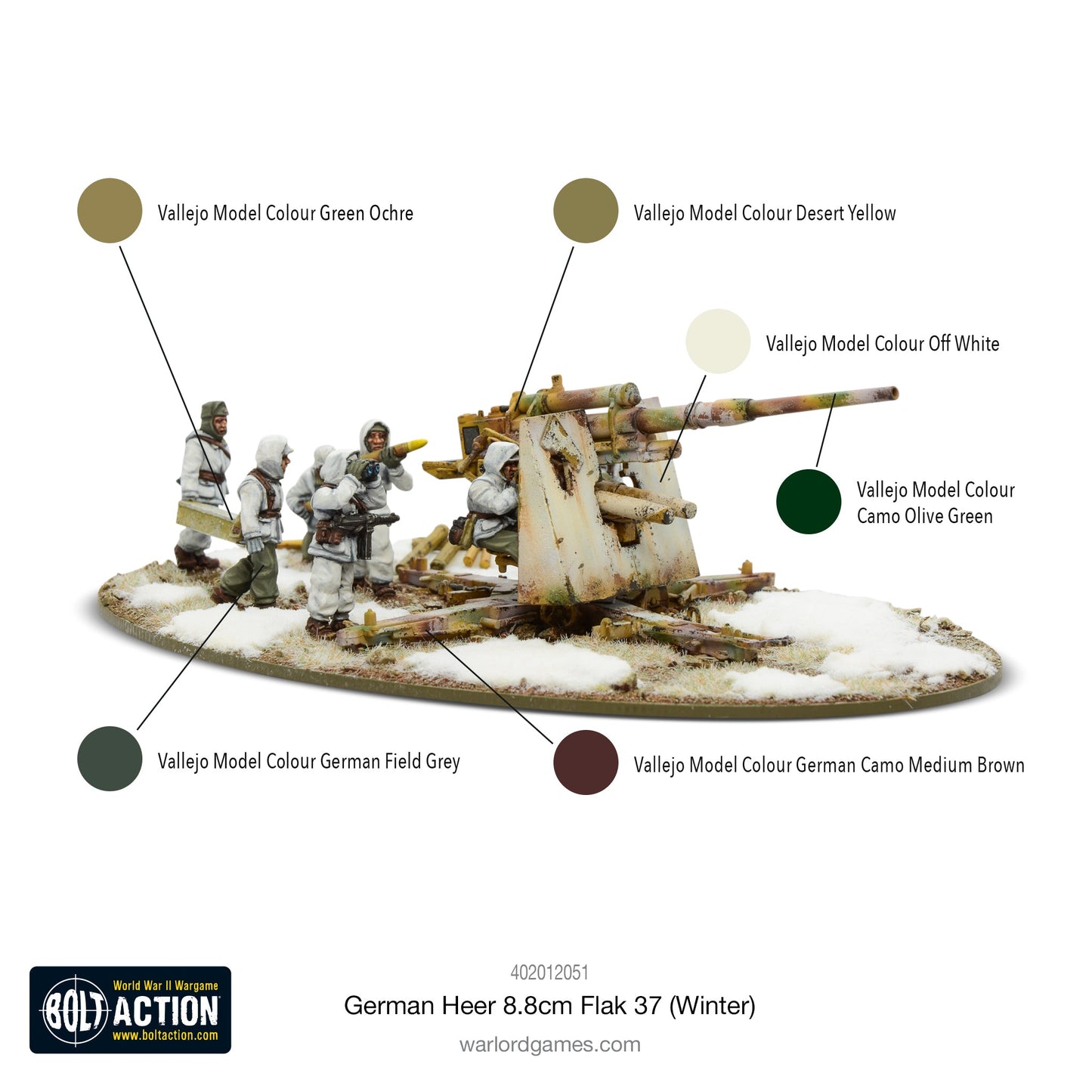 Bolt Action: German - German Heer 8.8cm Flak 37 (Winter)