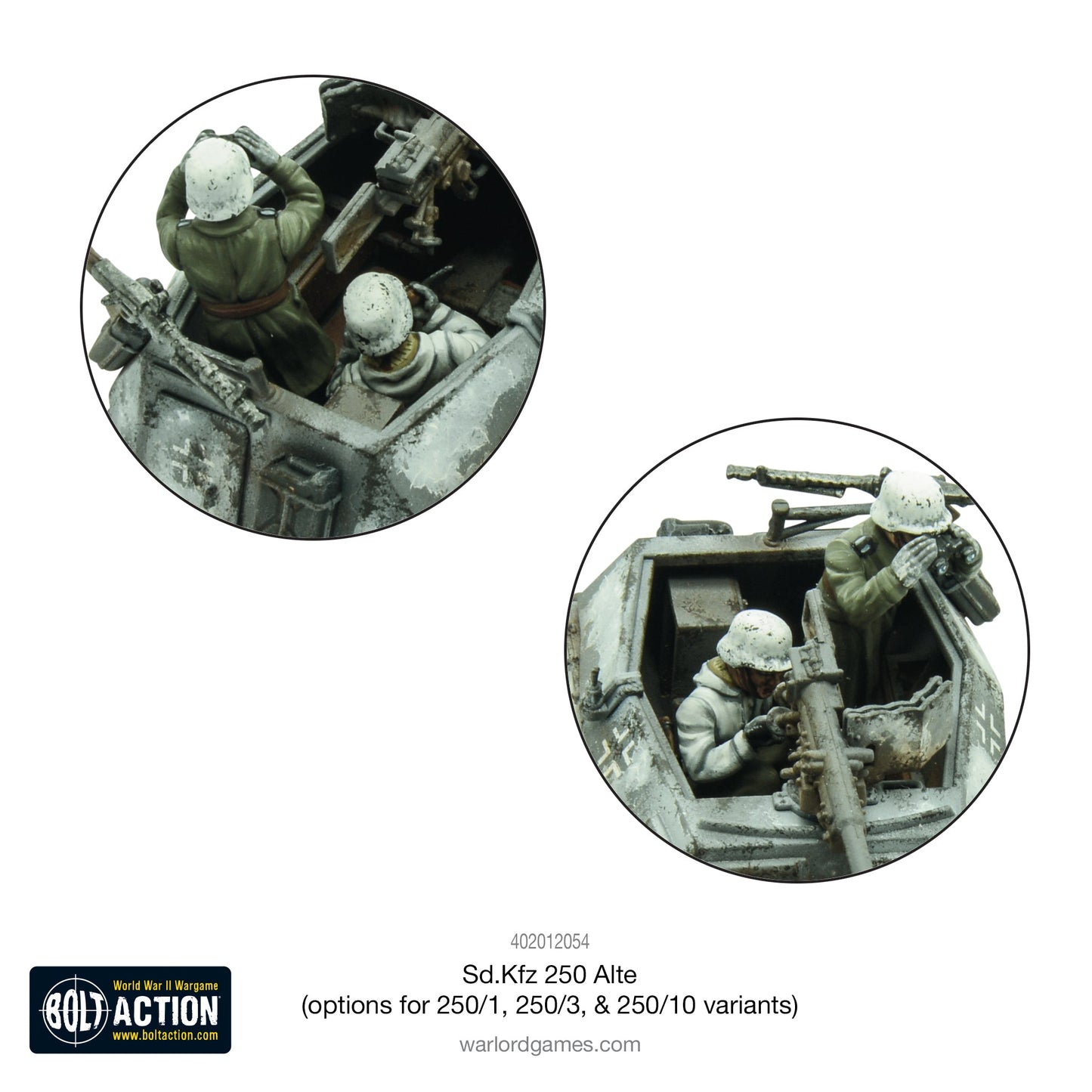 Bolt Action: German - Sd.Kfz 250 (Alte) half-track (options to make 250/1, 250/3 or 250/10 variants)
