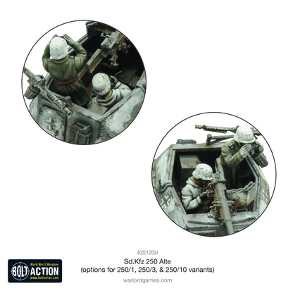 Bolt Action: German - Sd.Kfz 250 (Alte) half-track (options to make 250/1, 250/3 or 250/10 variants)