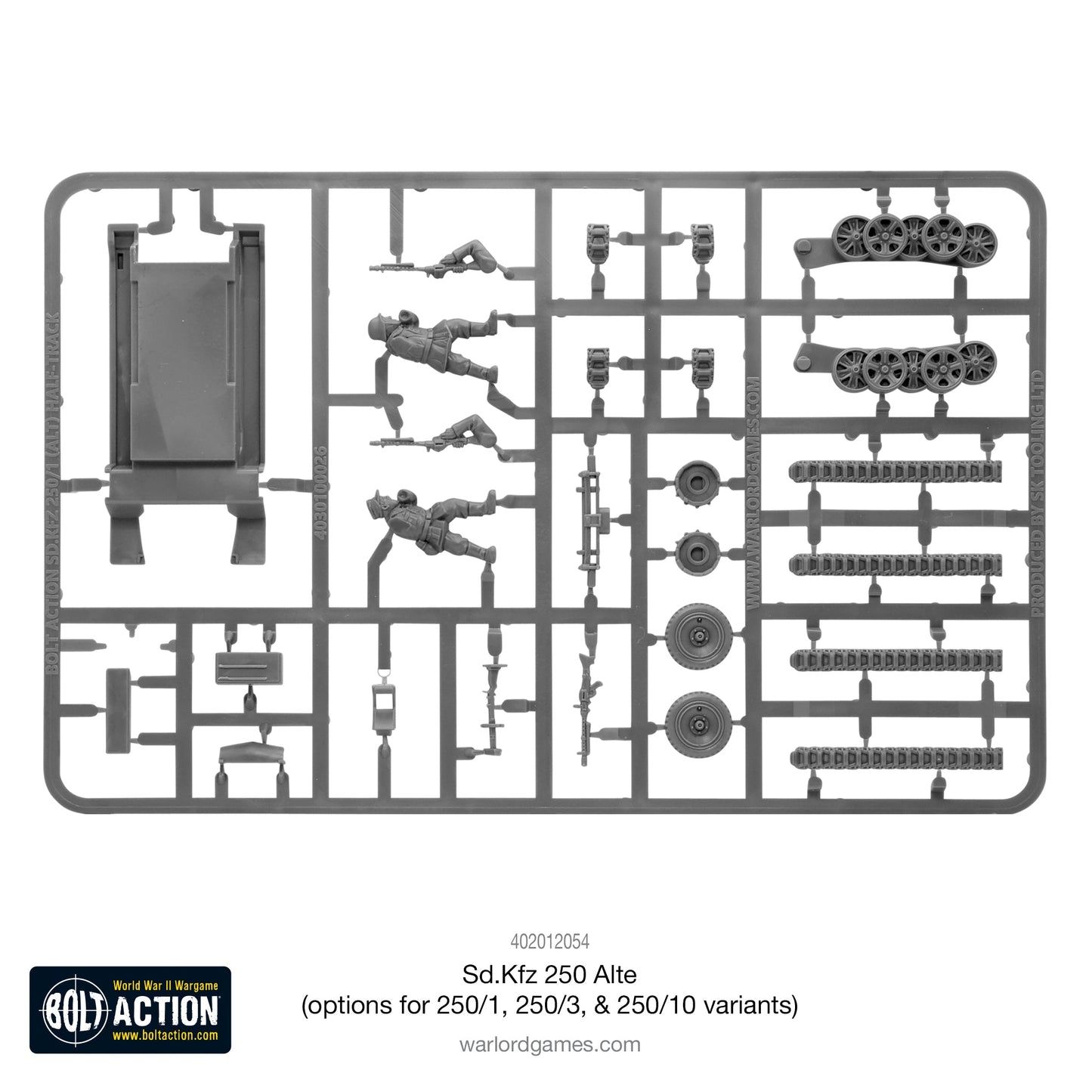 Bolt Action: German - Sd.Kfz 250 (Alte) half-track (options to make 250/1, 250/3 or 250/10 variants)