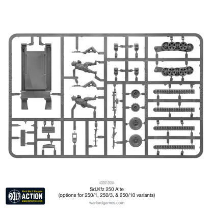 Bolt Action: German - Sd.Kfz 250 (Alte) half-track (options to make 250/1, 250/3 or 250/10 variants)