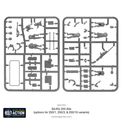 Bolt Action: German - Sd.Kfz 250 (Alte) half-track (options to make 250/1, 250/3 or 250/10 variants)