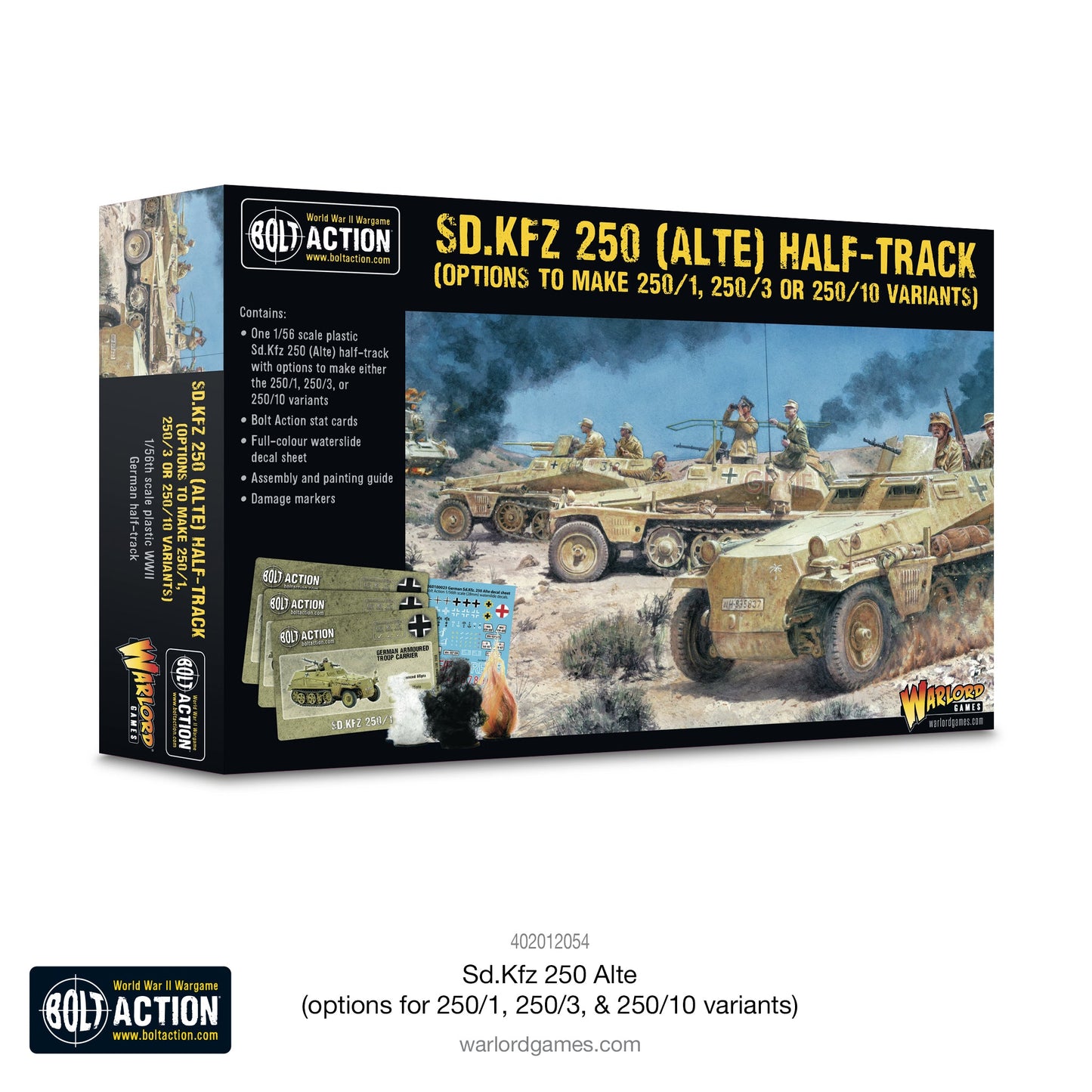 Bolt Action: German - Sd.Kfz 250 (Alte) half-track (options to make 250/1, 250/3 or 250/10 variants)