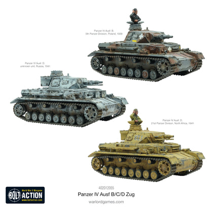 Bolt Action: German - Panzer IV Ausf. B/C/D Zug (Three Tanks)