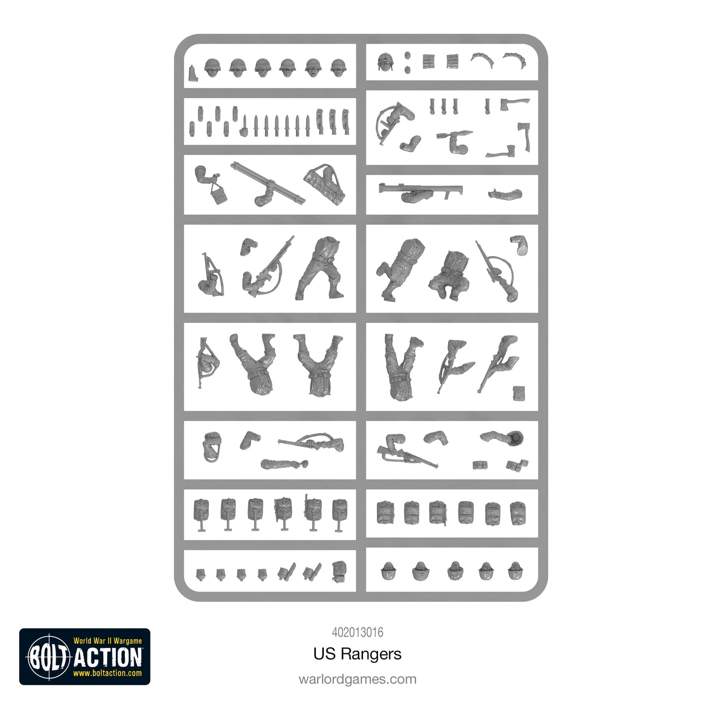 Bolt Action: USA - US Rangers plastic sprue