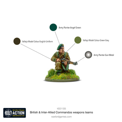 Bolt Action: British & Inter-Allied Commandos weapons teams