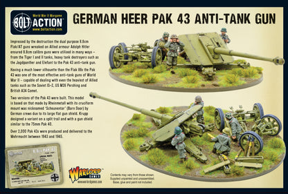 Bolt Action: German - German Heer Pak 43 anti-tank gun