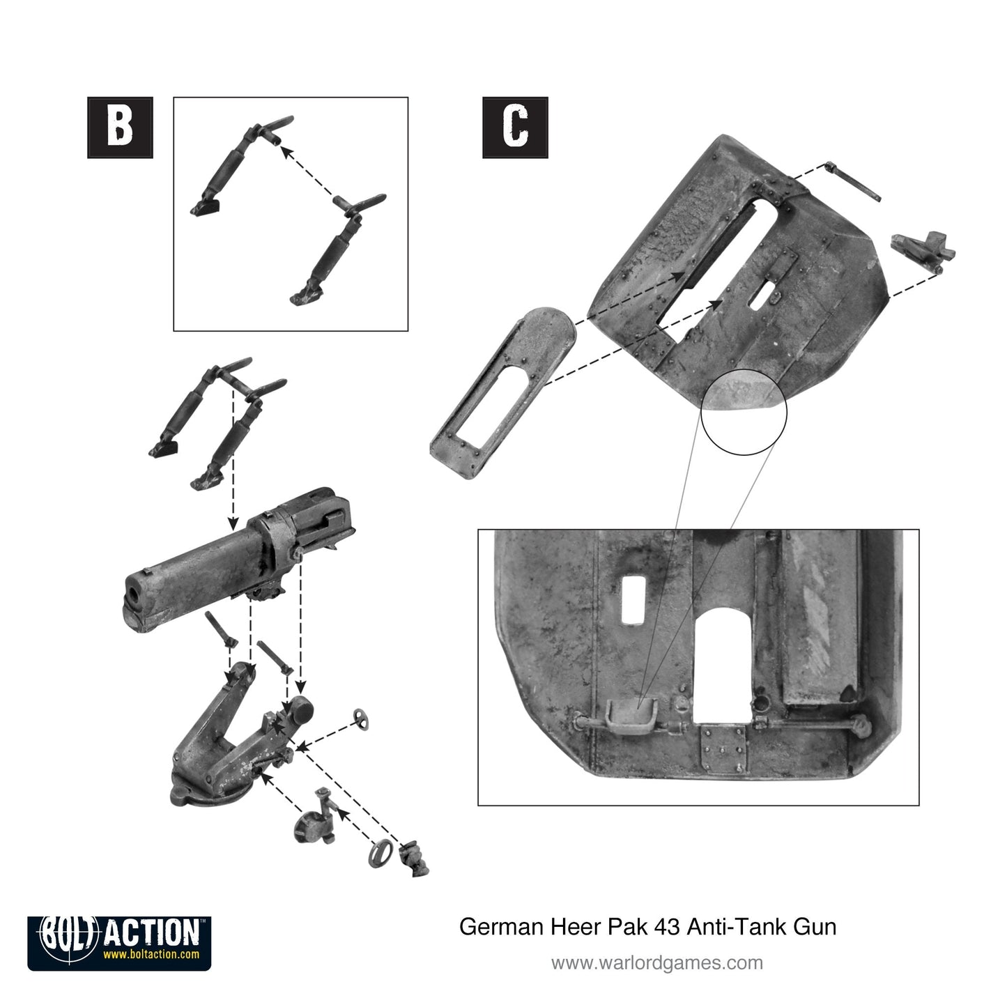 Bolt Action: German - German Heer Pak 43 anti-tank gun