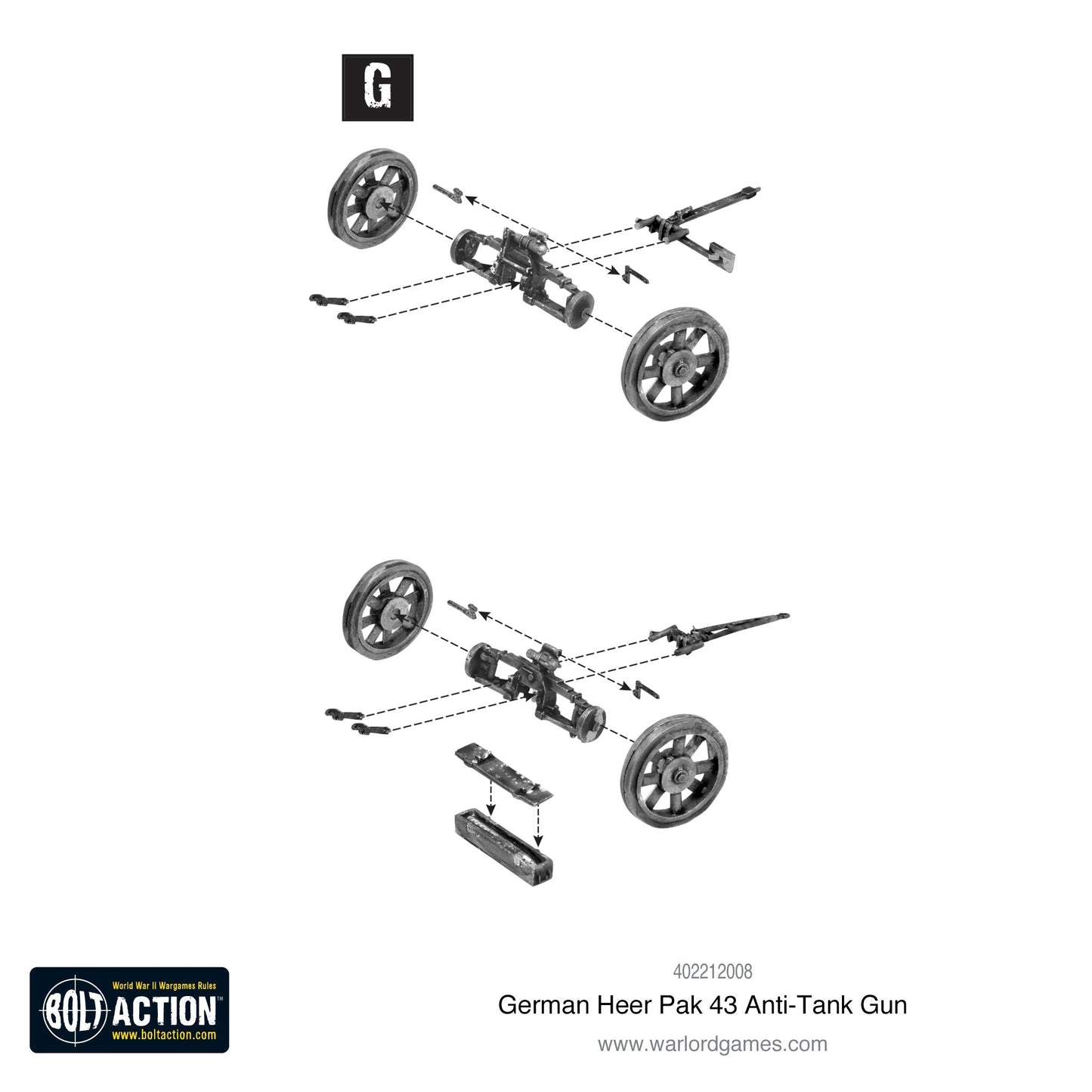 Bolt Action: German - German Heer Pak 43 anti-tank gun