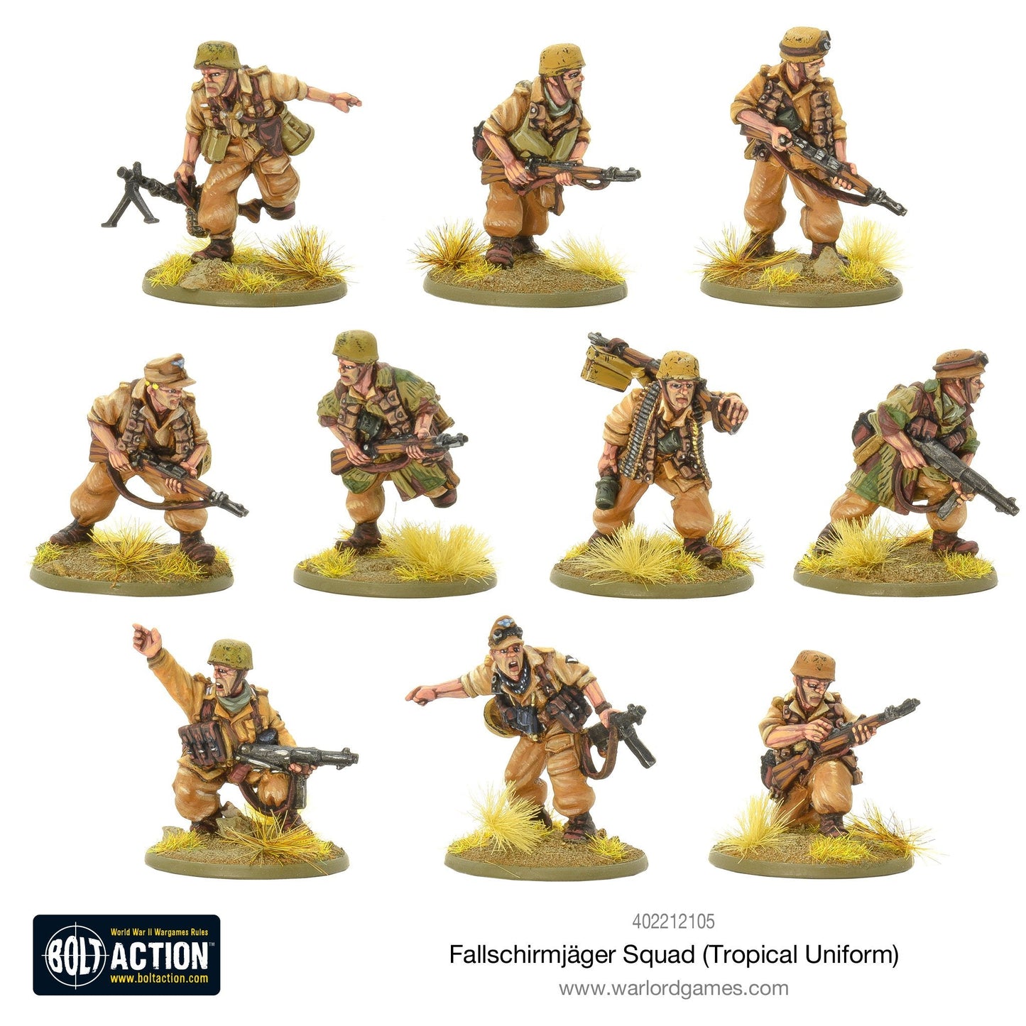 Bolt Action: German - Fallschirmjager squad (tropical Uniform)