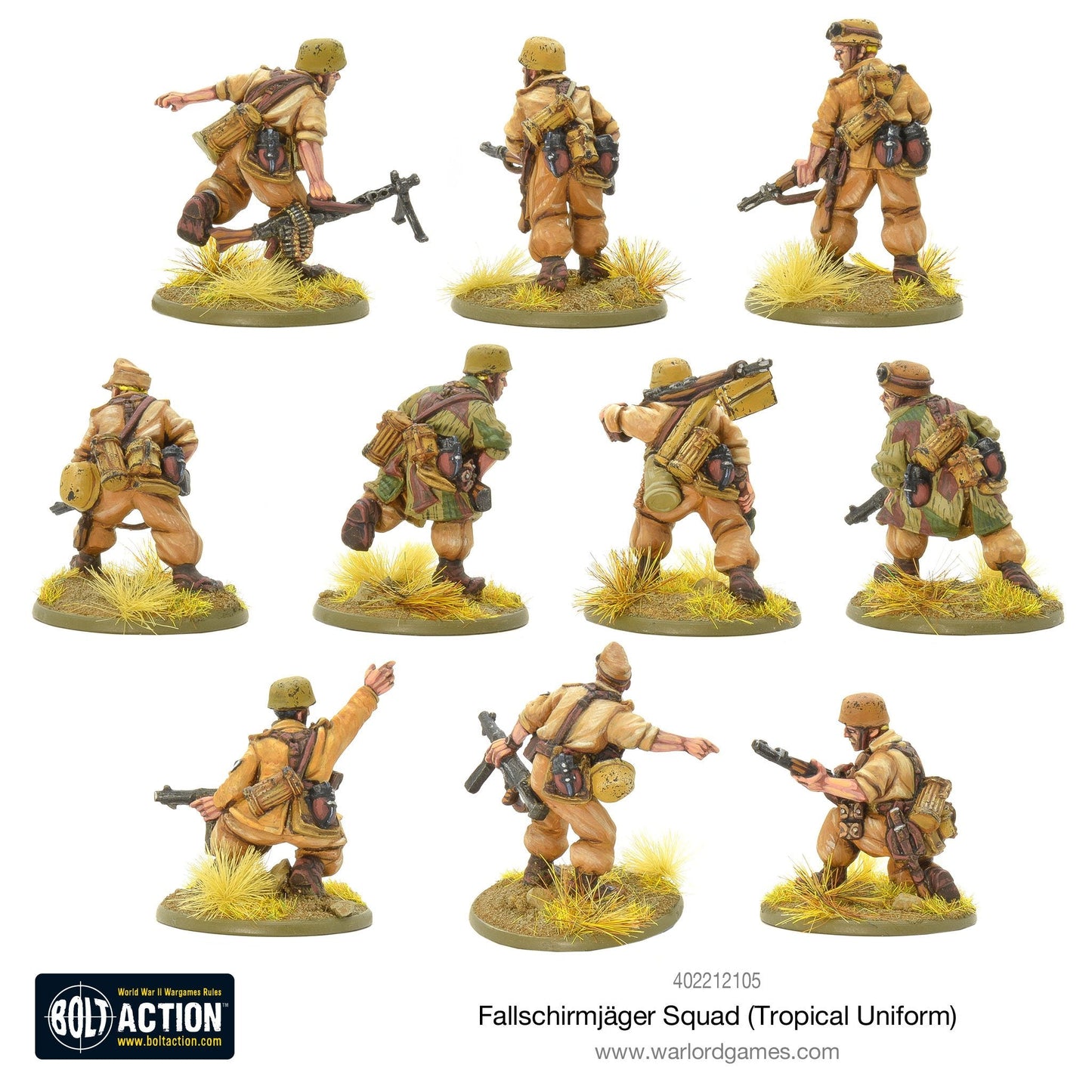 Bolt Action: German - Fallschirmjager squad (tropical Uniform)
