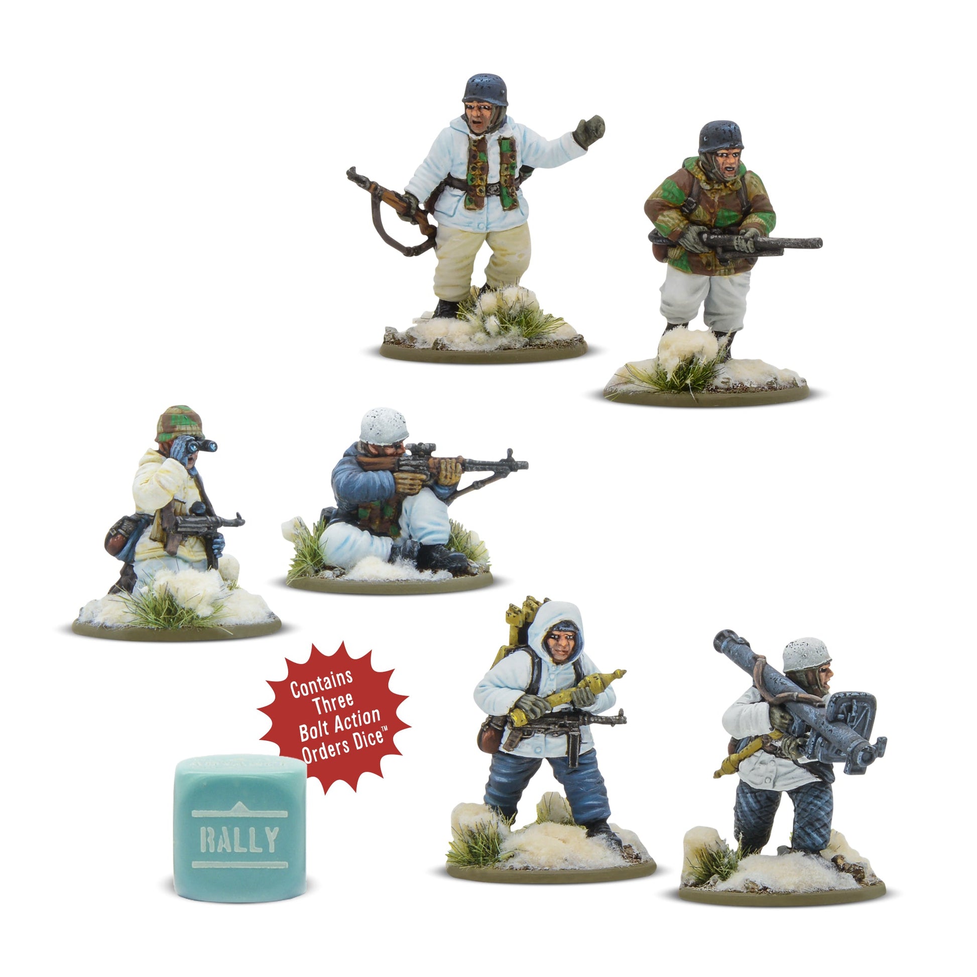 Bolt Action: German - Winter Fallschirmjäger Weapons Teams