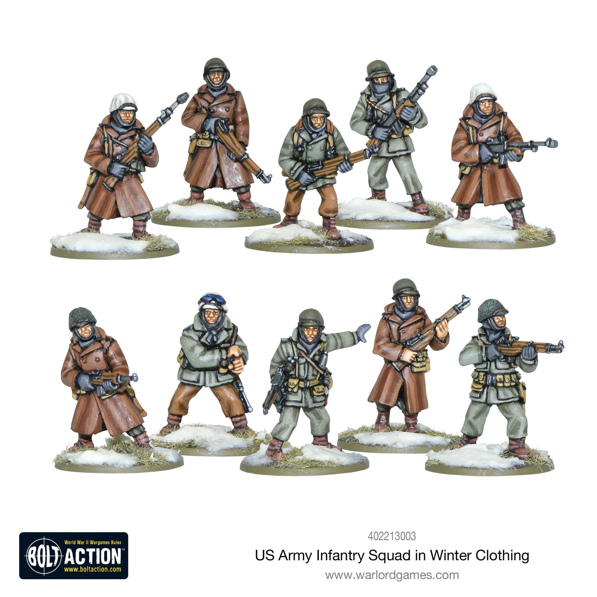 Bolt Action: USA - US Army Infantry Squad in Winter Clothing