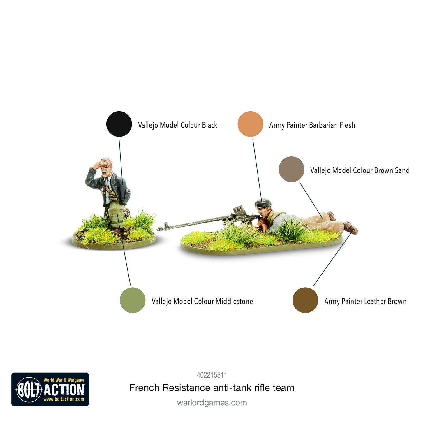 Bolt Action: French Resistance anti-tank rifle team