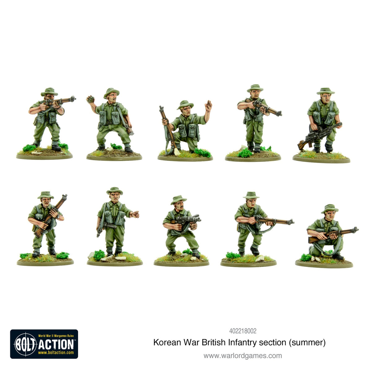 Bolt Action: Korean War British Infantry section (summer)